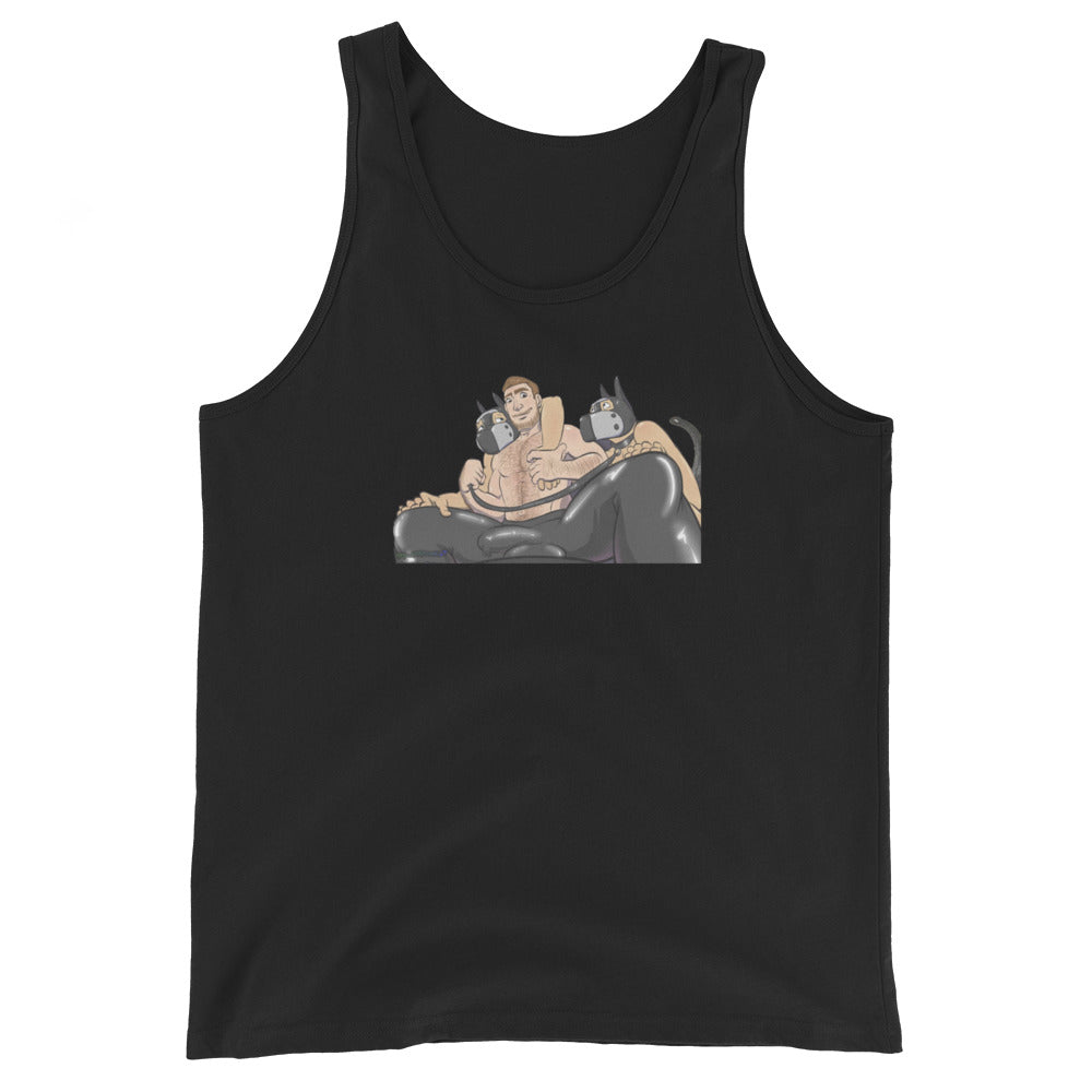 Mens Staple Tank Top Black Front