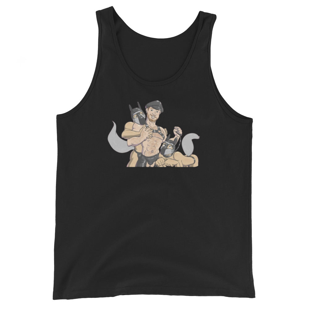 Mens Staple Tank Top Black Front