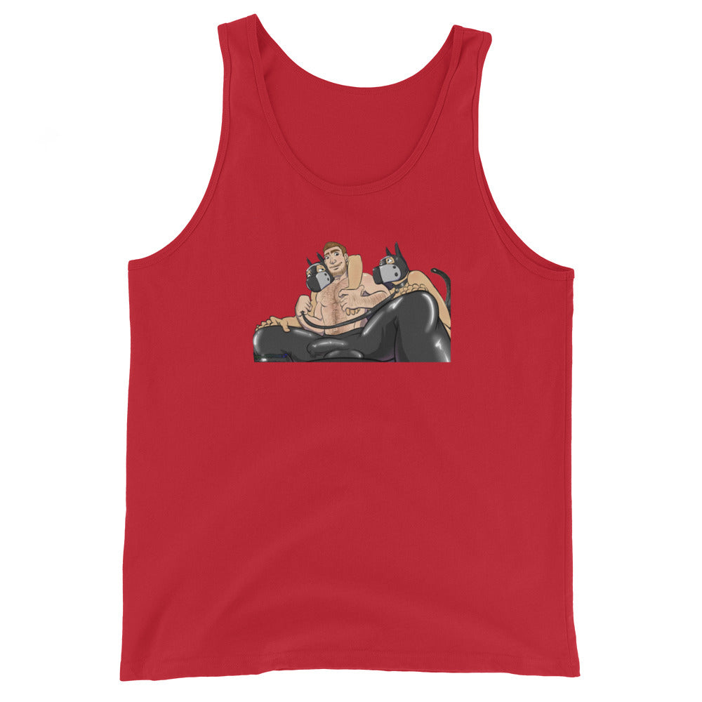 Mens Staple Tank Top Red Front