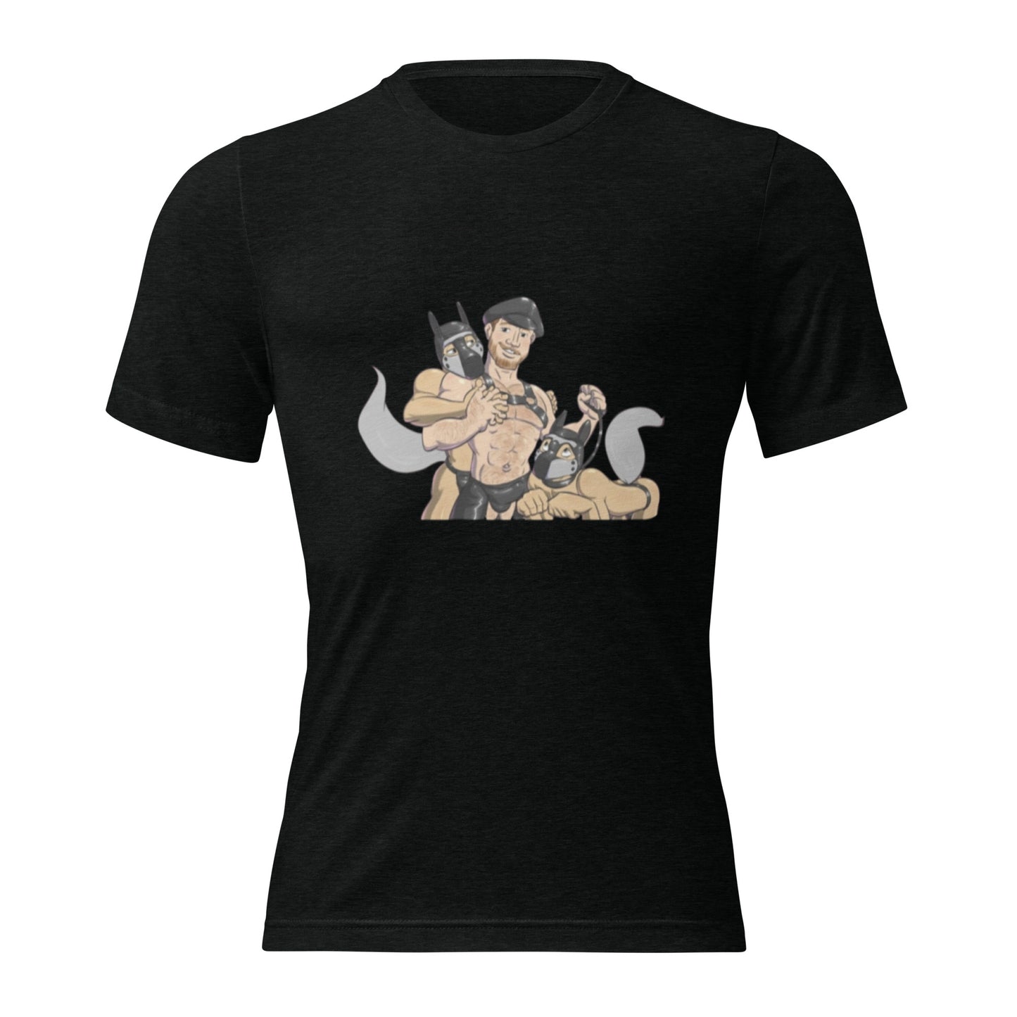 Unisex Tri Blend T-Shirt Solid Black Triblend Front