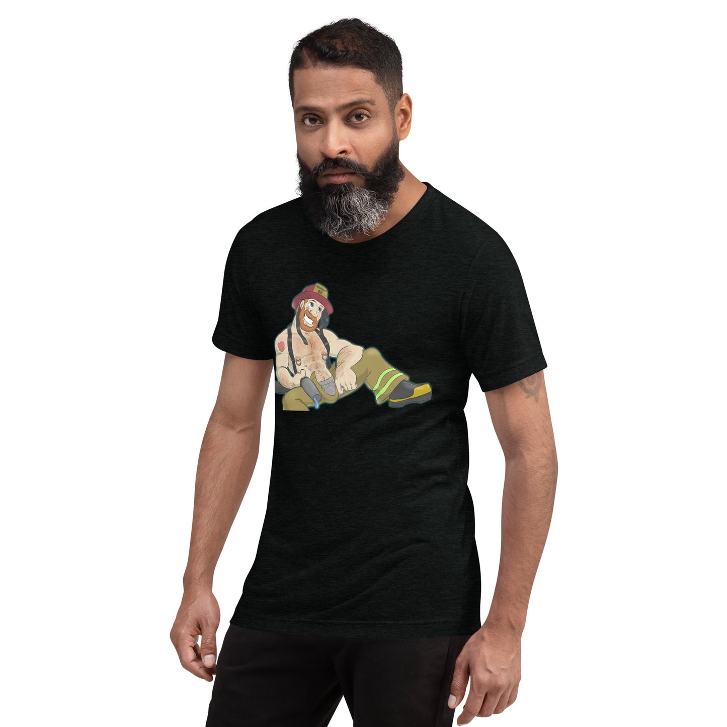 Unisex Tri Blend T-Shirt Solid Black Triblend Left Front