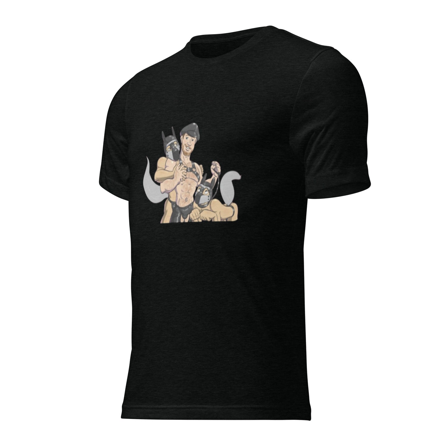 Unisex Tri Blend T-Shirt Solid Black Triblend Left Front